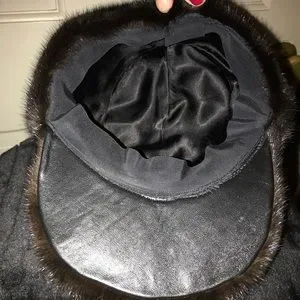 Mink baseball style cap ranch color Classic Ranch Mink Sections Fur Baseball Hat 25in. Unisex  main image 4